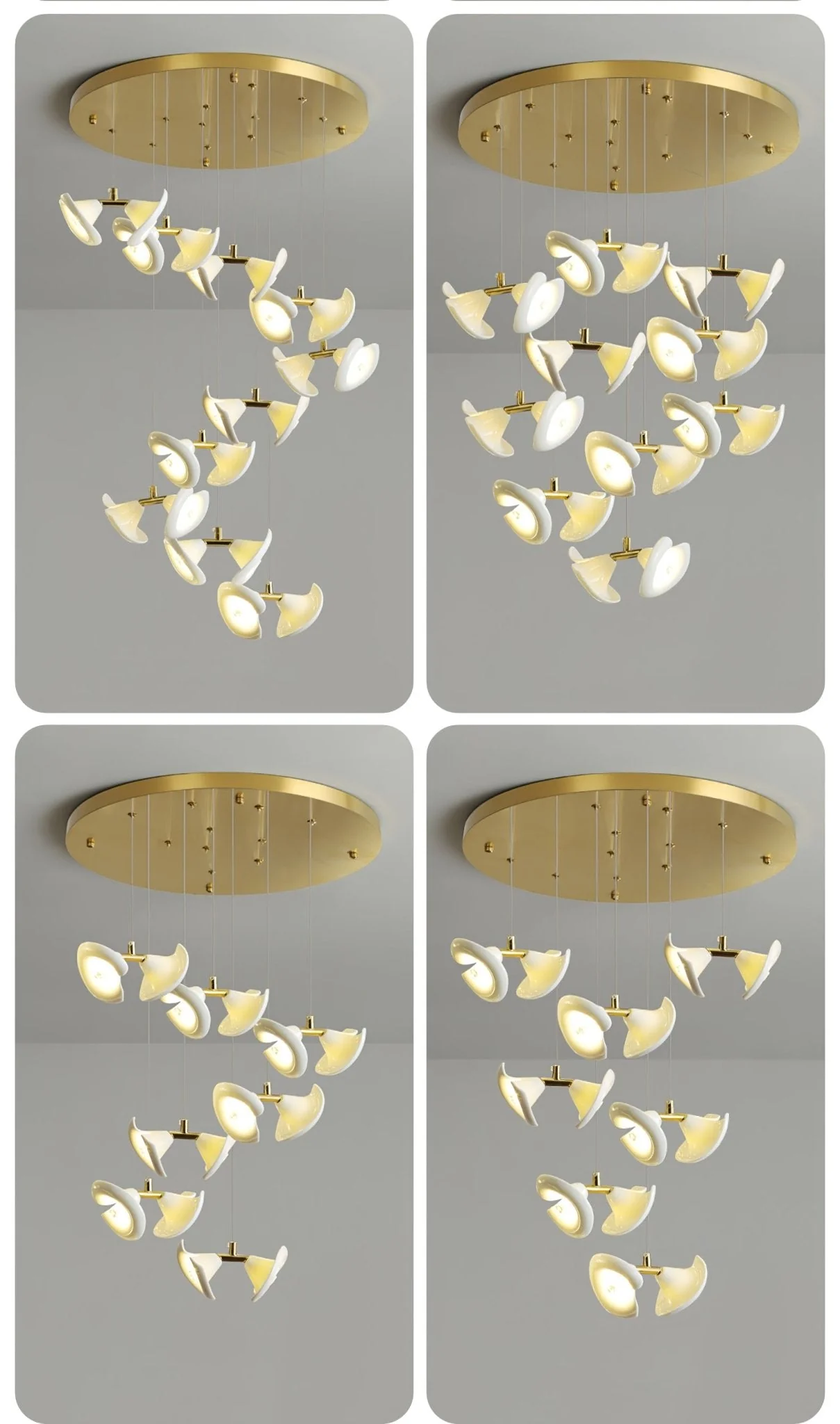 Ernoreth Art Deco Ceramic Chandelier - Image 25