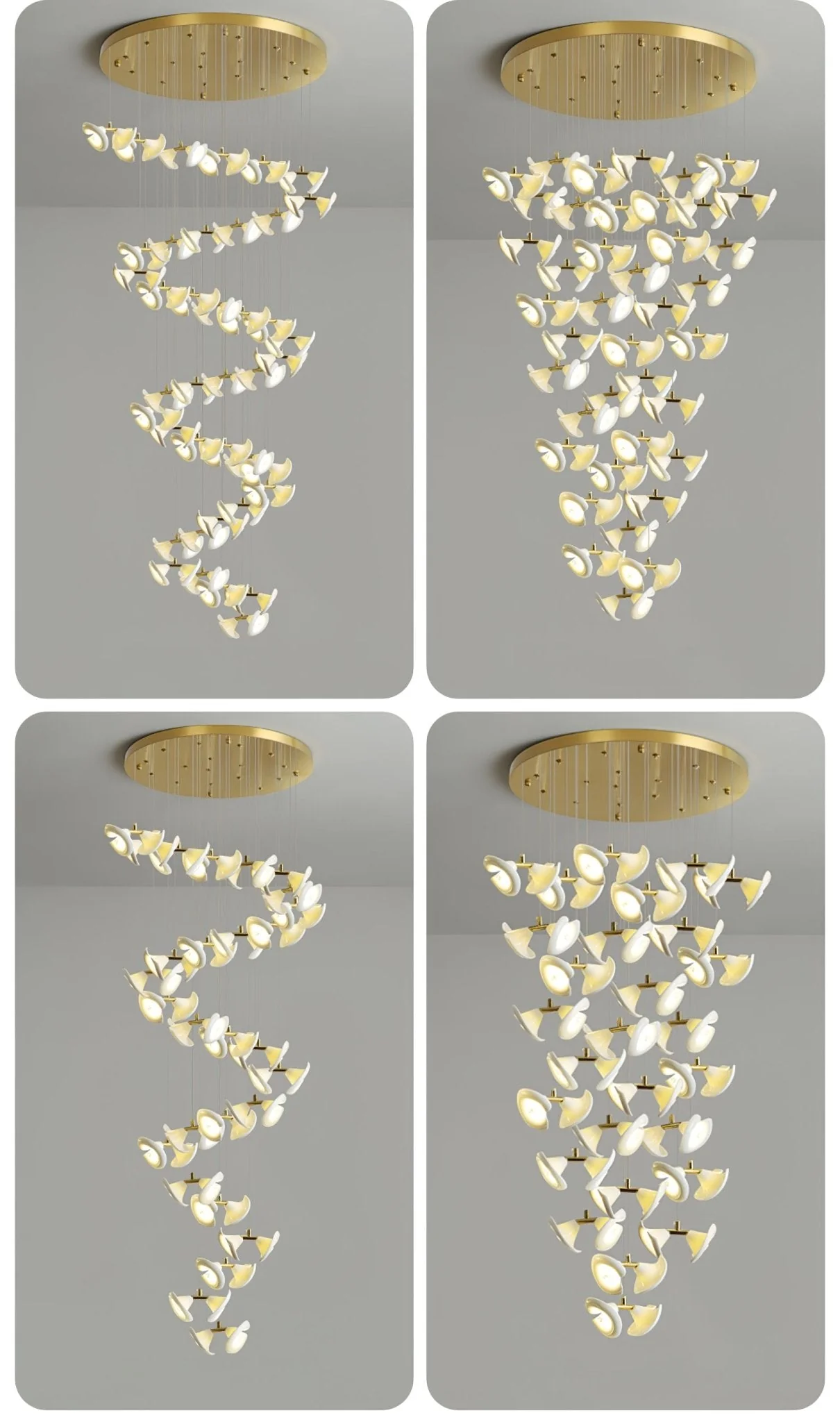 Ernoreth Art Deco Ceramic Chandelier - Image 26