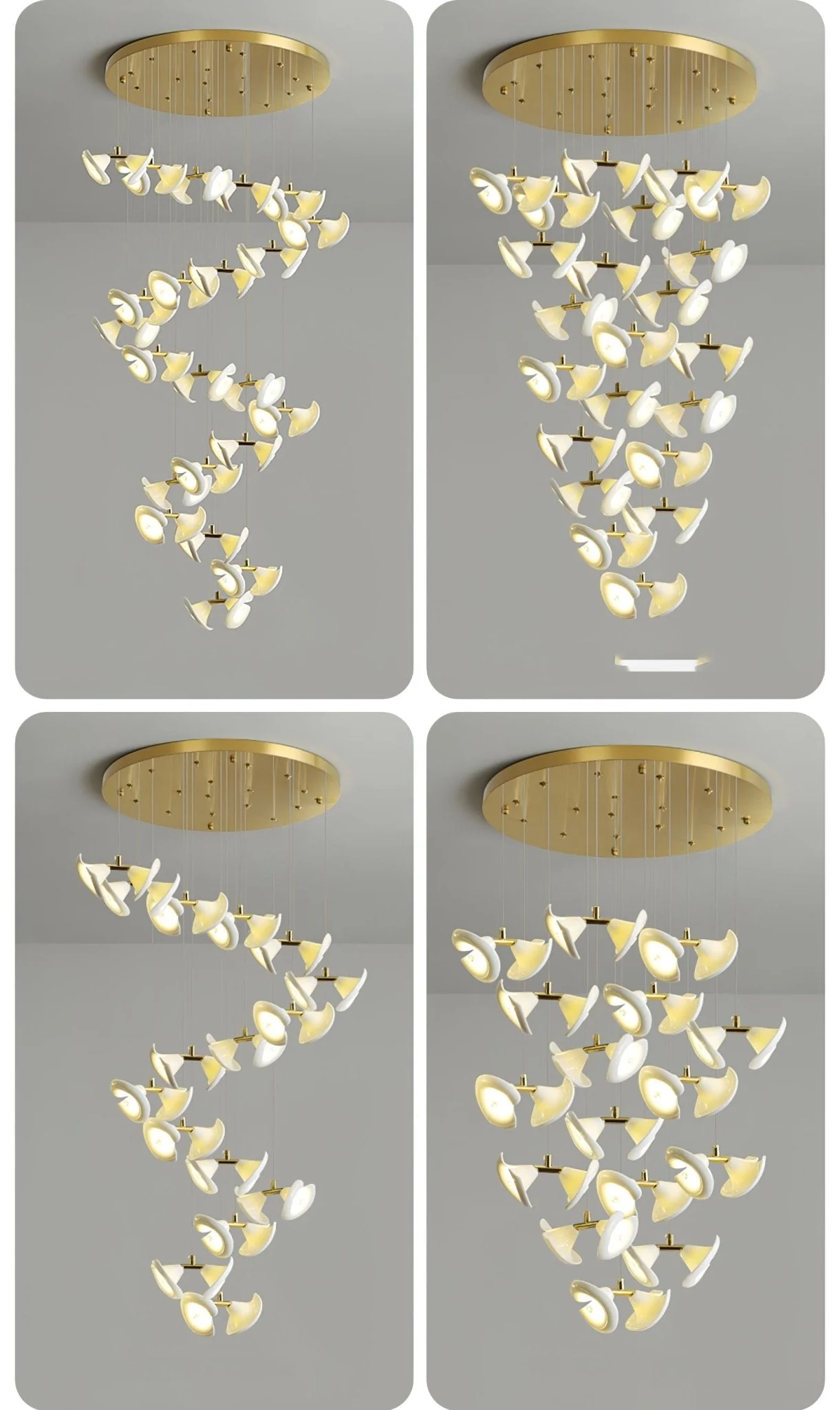 Ernoreth Art Deco Ceramic Chandelier - Image 27