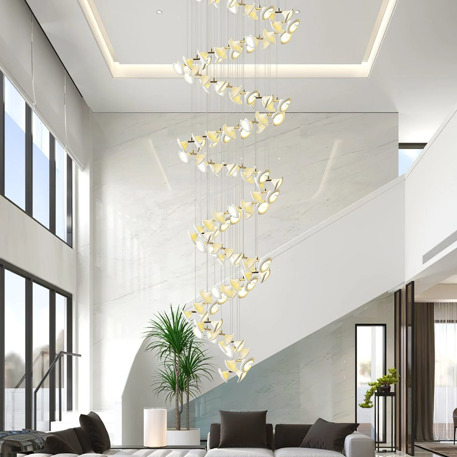 Ernoreth Art Deco Ceramic Chandelier - Image 28