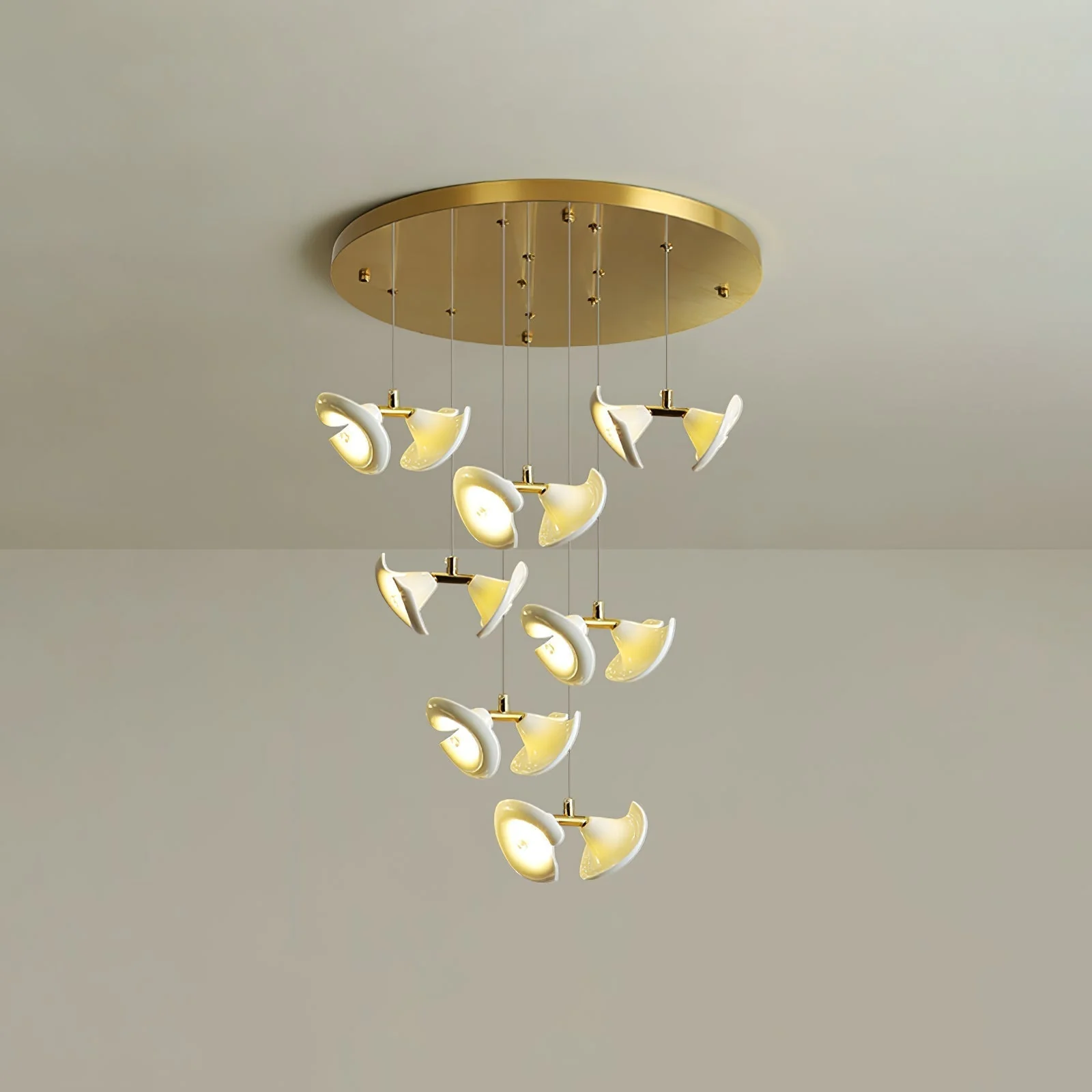 Ernoreth Art Deco Ceramic Chandelier - Image 29