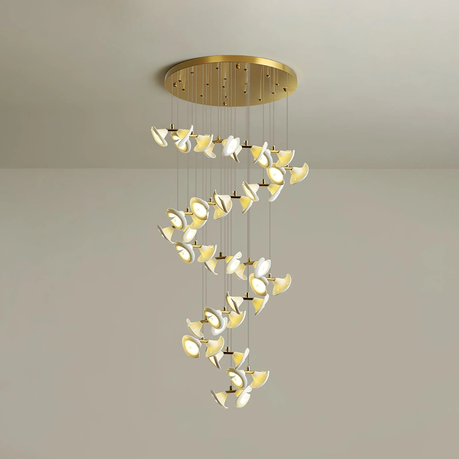 Ernoreth Art Deco Ceramic Chandelier - Image 37