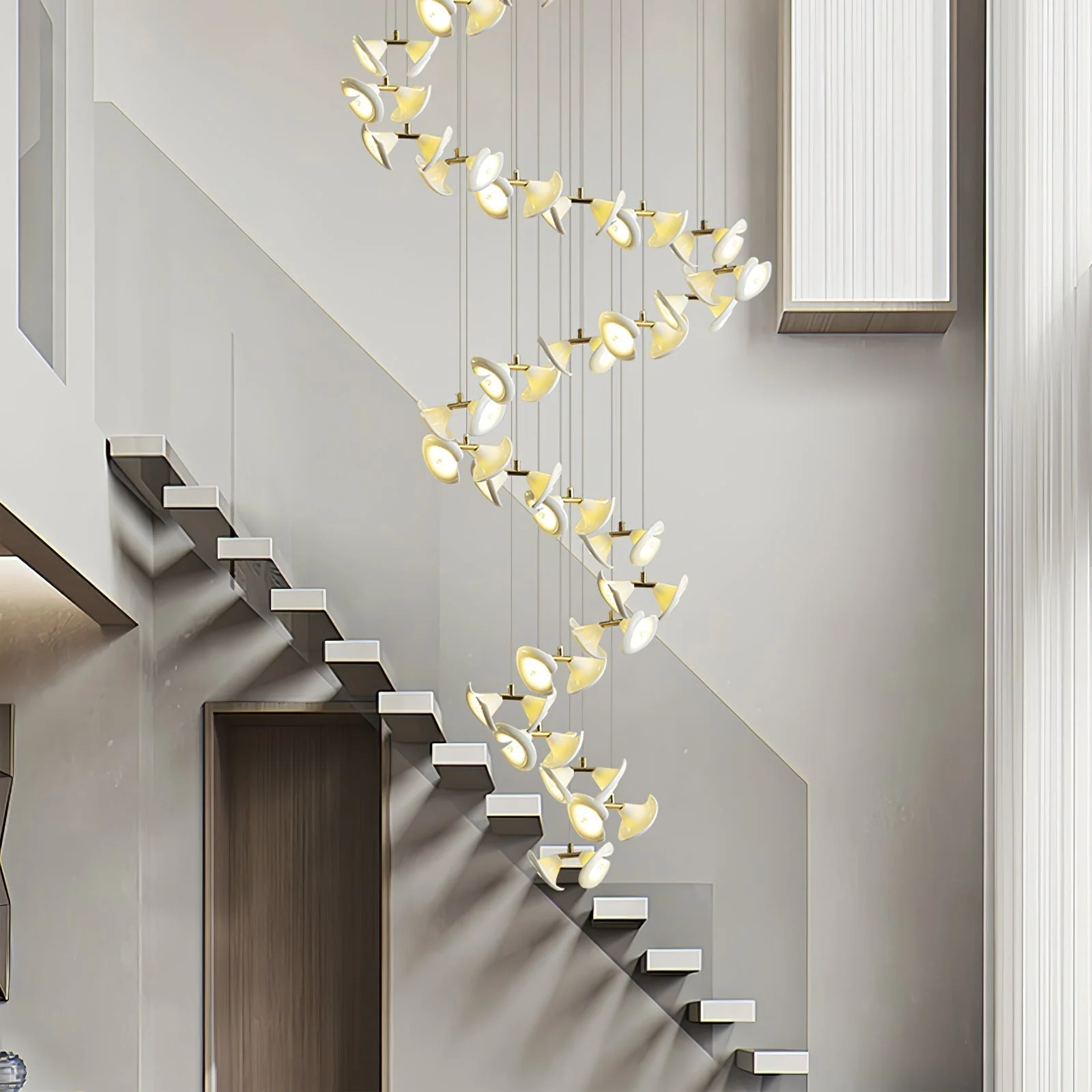 Ernoreth Art Deco Ceramic Chandelier - Image 40