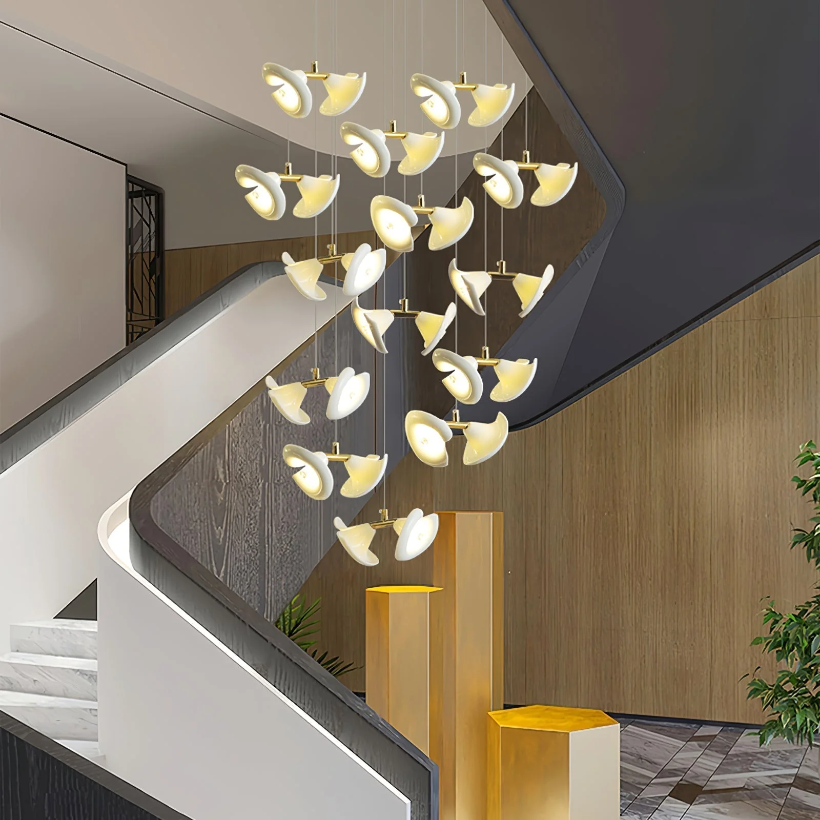 Ernoreth Art Deco Ceramic Chandelier - Image 46
