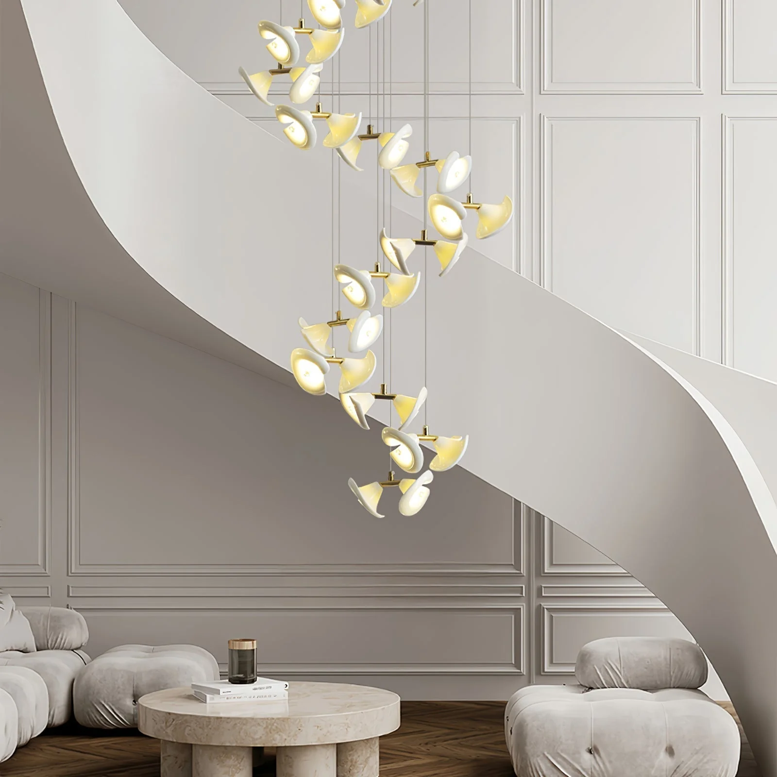 Ernoreth Art Deco Ceramic Chandelier - Image 47