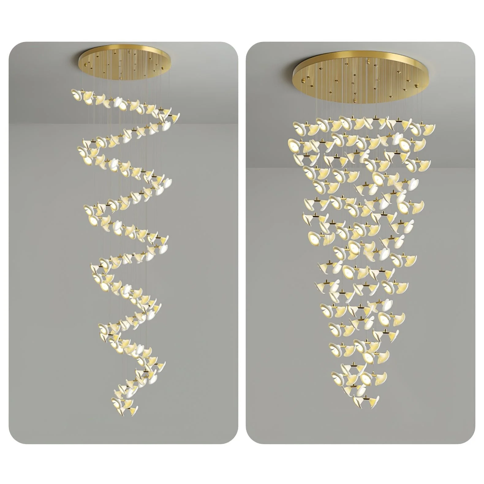 Ernoreth Art Deco Ceramic Chandelier - Image 50