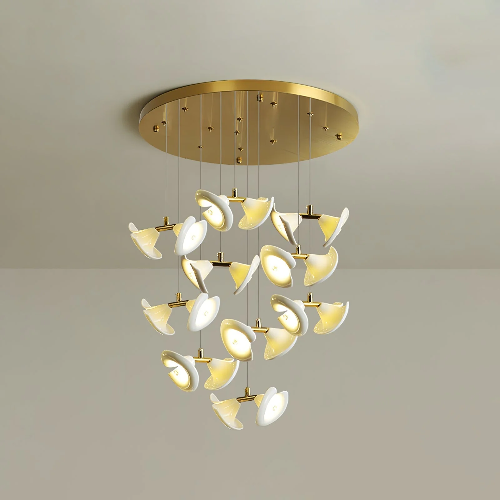 Ernoreth Art Deco Ceramic Chandelier - Image 8