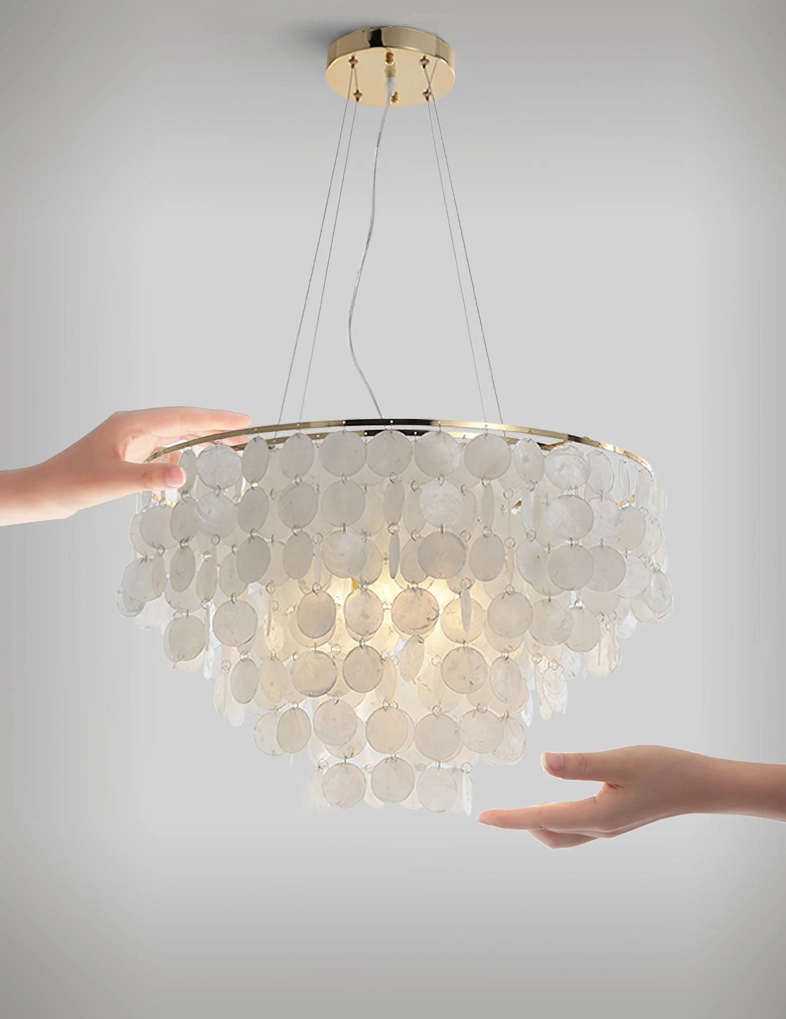 Esileth Postmodern Luxury Shell Wind Chime Chandelier - Image 13