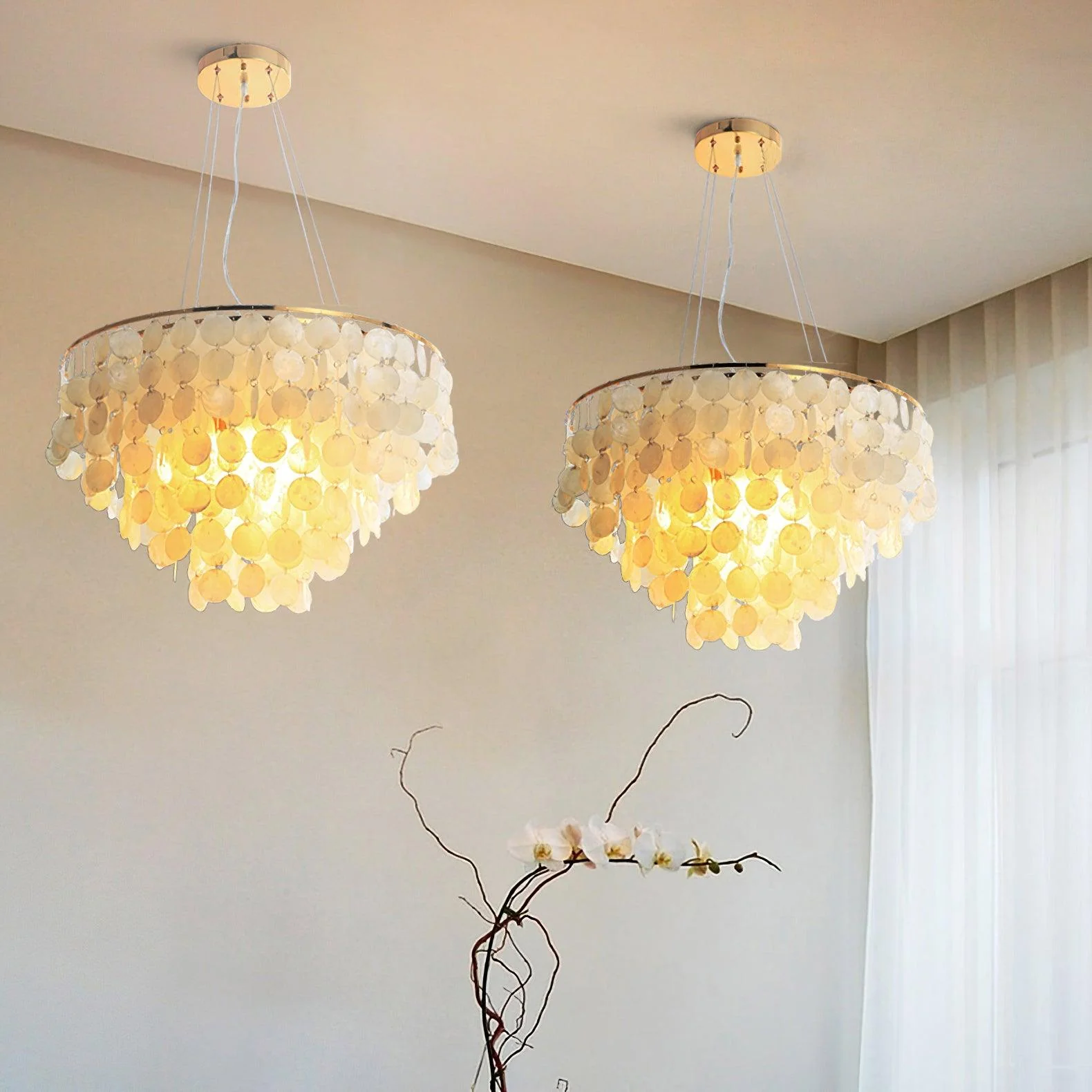 Esileth Postmodern Luxury Shell Wind Chime Chandelier - Image 31