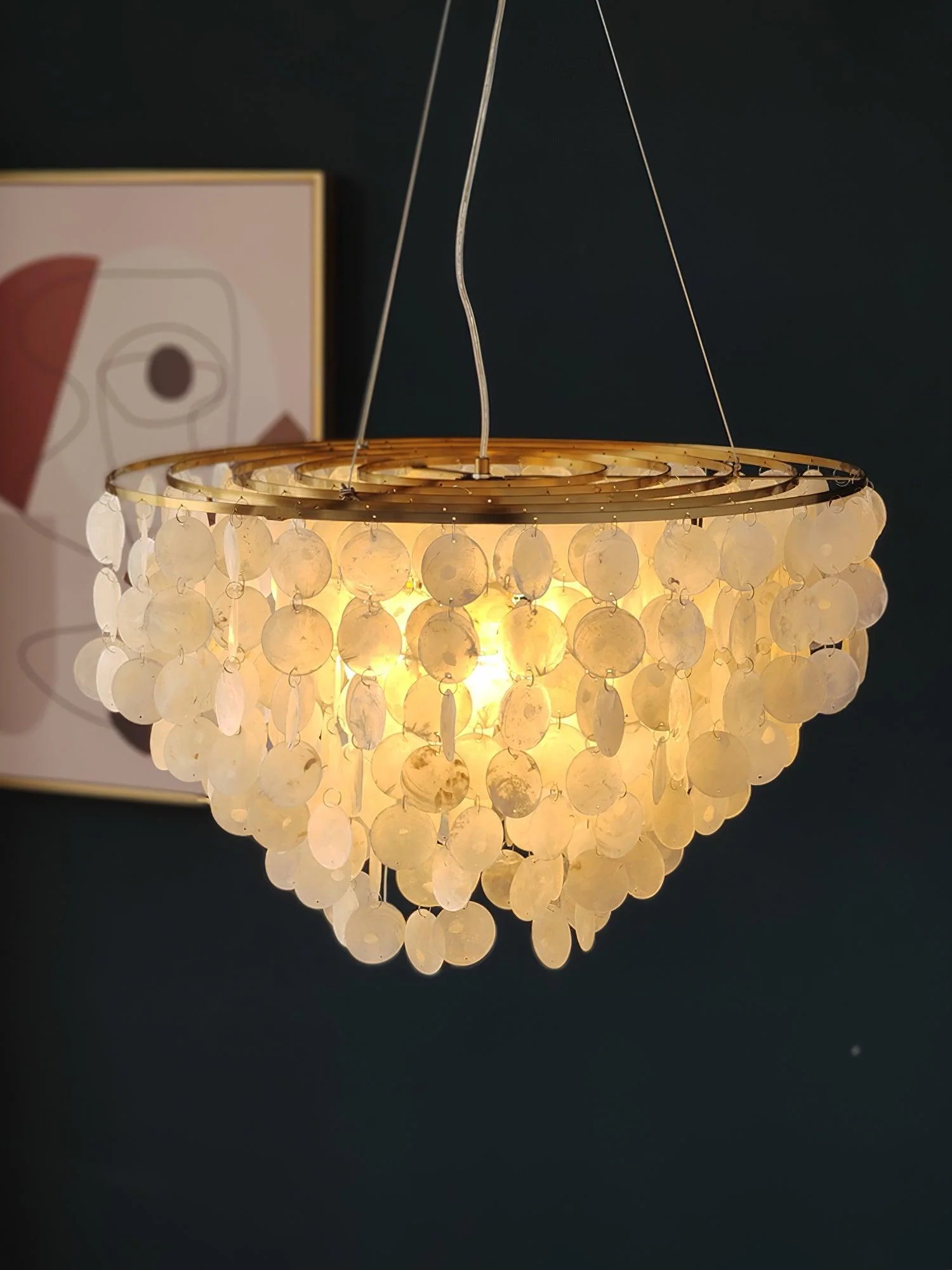 Esileth Postmodern Luxury Shell Wind Chime Chandelier - Image 6