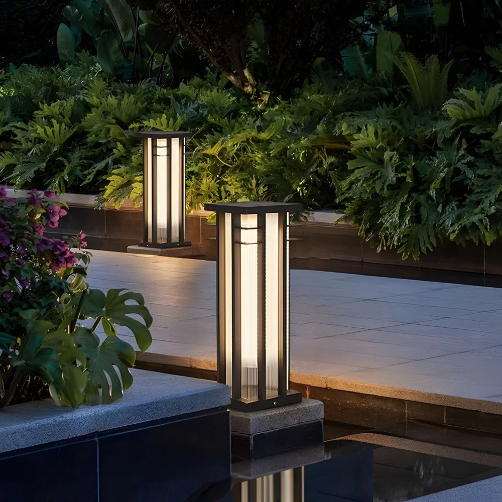 Esmond Unique Modern Steel Outdoor Path Light - Image 2