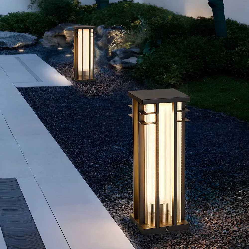 Esmond Unique Modern Steel Outdoor Path Light - Image 3