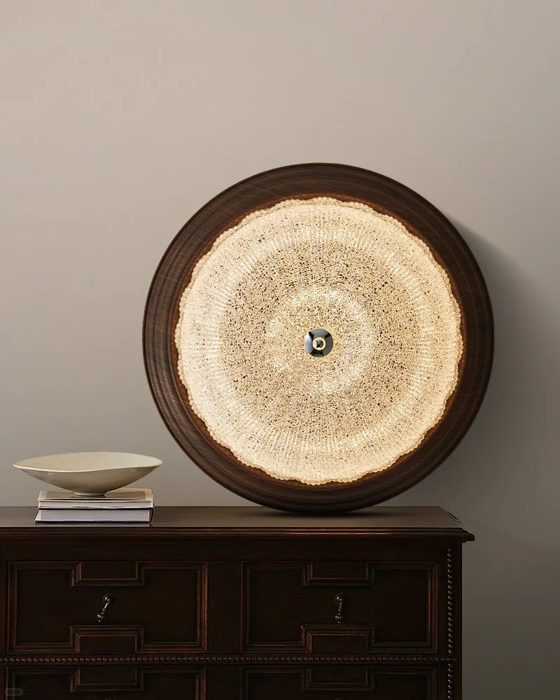 Esorila Premium Elegance Walnut Glass Ceiling Light - Image 16