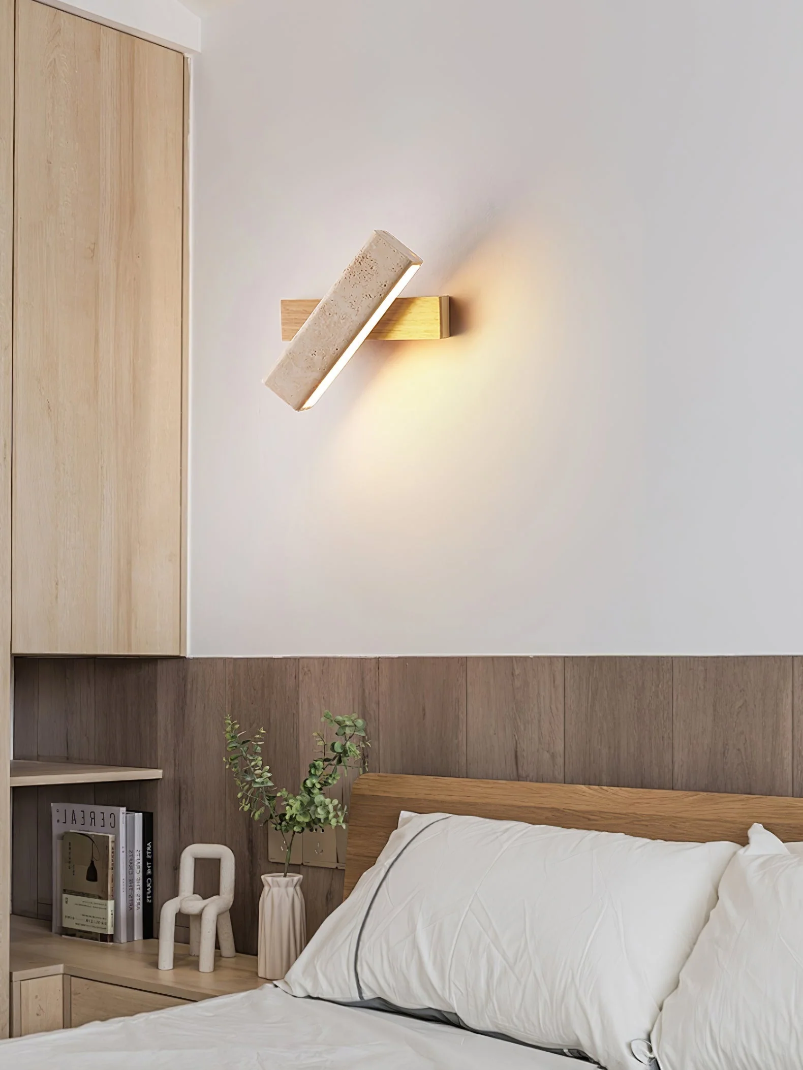 Esorora Rectangular Travertine Wall Light - Image 10