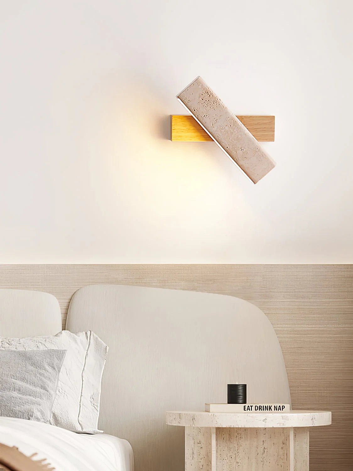 Esorora Rectangular Travertine Wall Light - Image 16