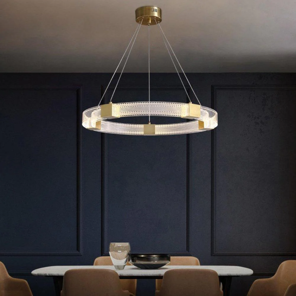Eurdora Modern Minimalist Ring LED Chandelier - Image 4