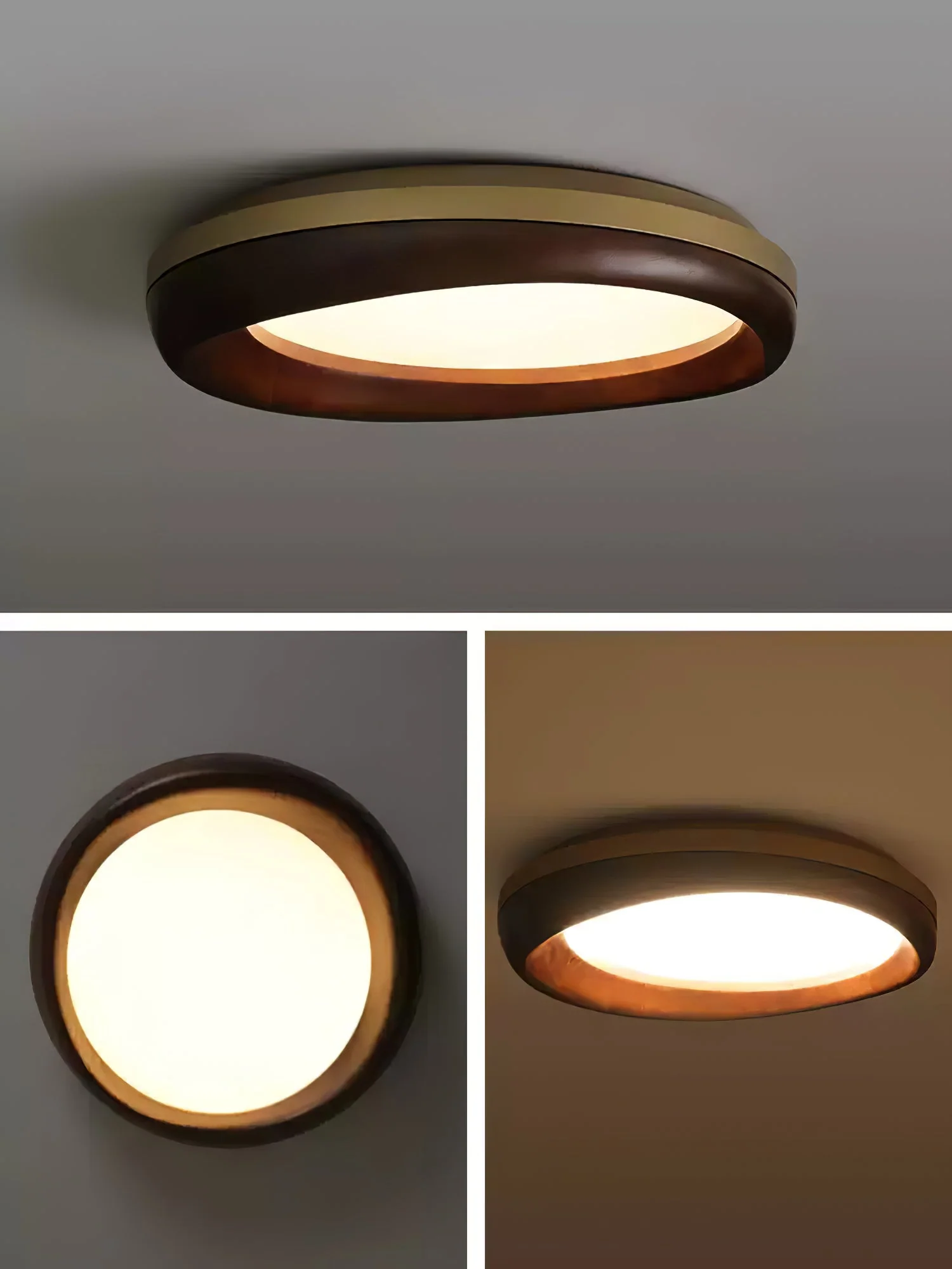 Eurtheara Organic Wood Glass Ceiling Light - Image 5