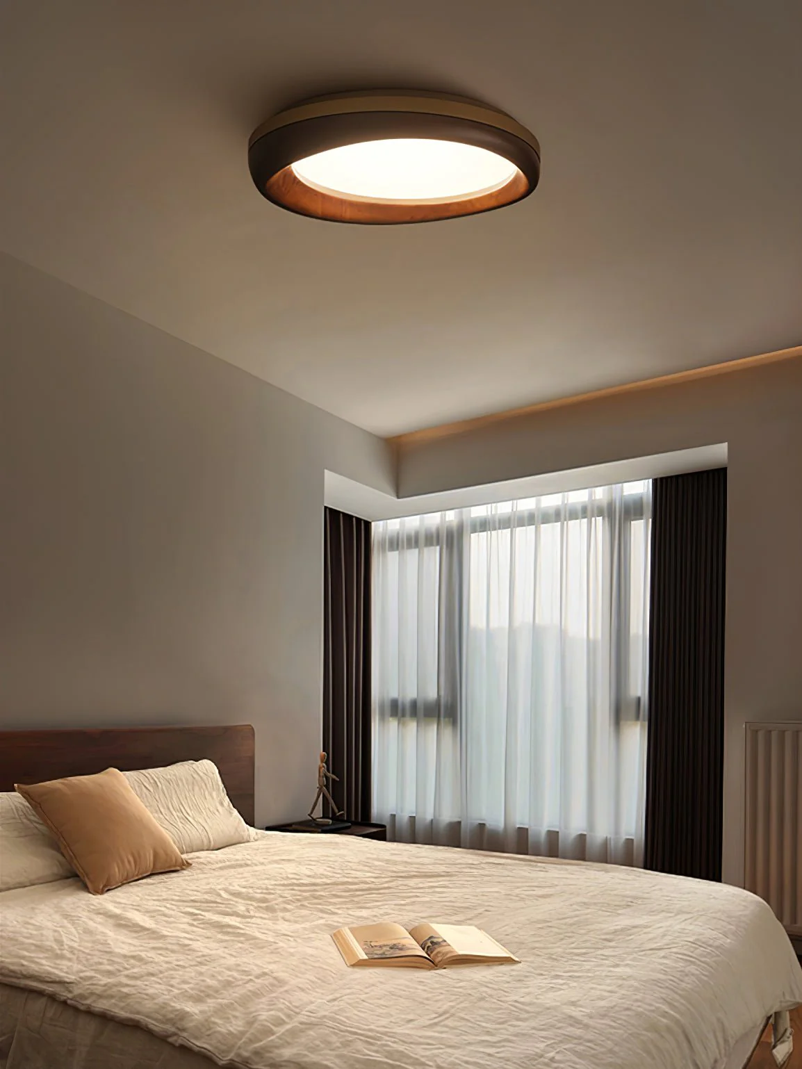 Eurtheara Organic Wood Glass Ceiling Light - Image 50