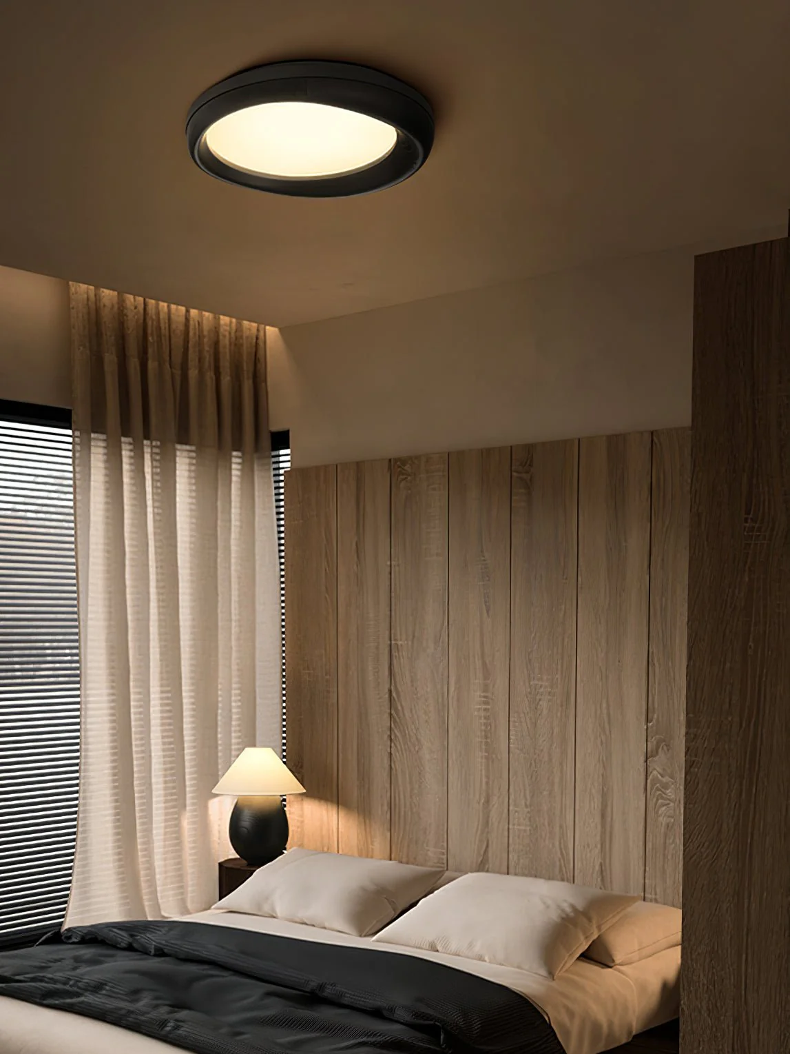 Eurtheara Organic Wood Glass Ceiling Light - Image 51