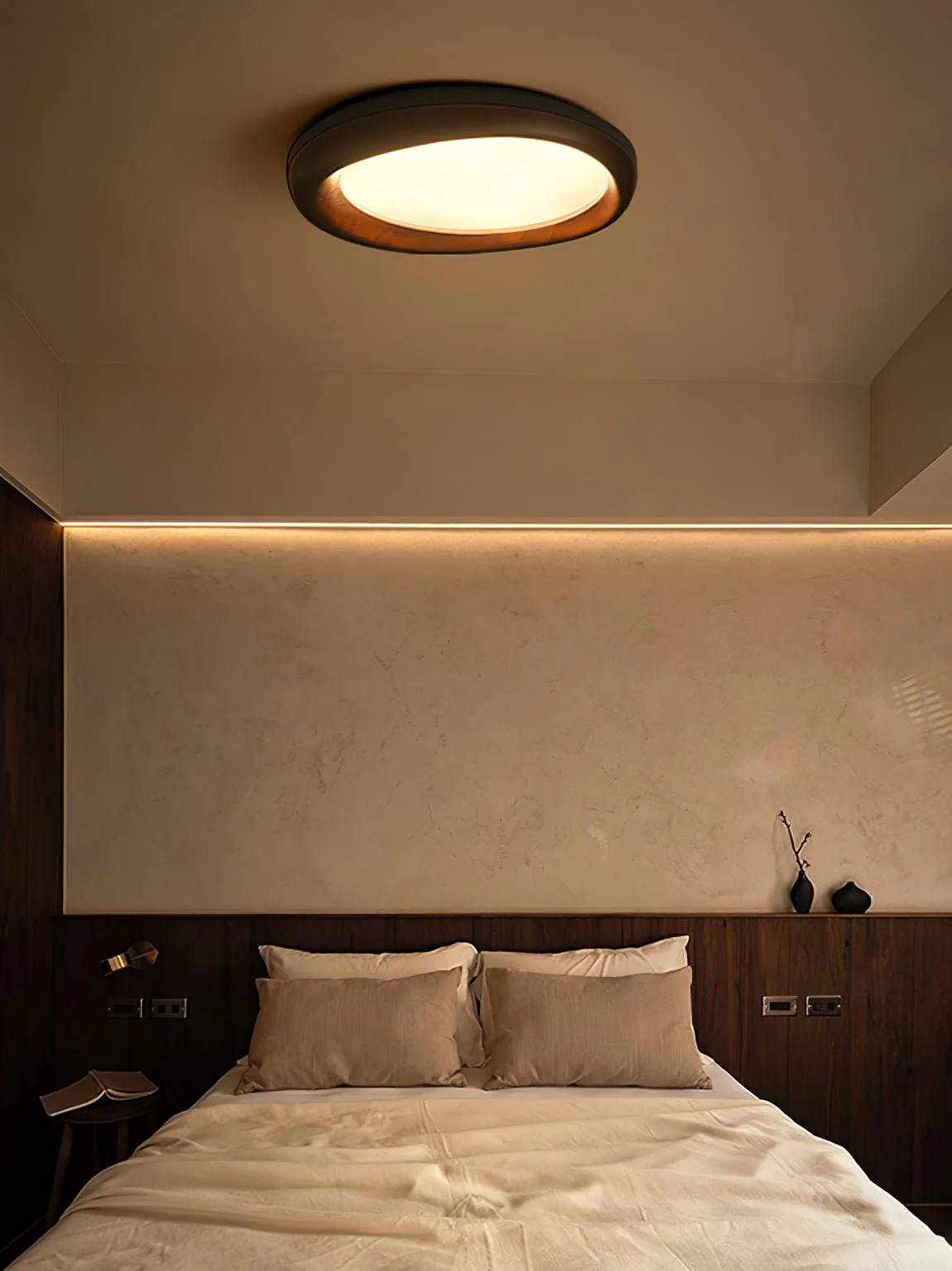 Eurtheara Organic Wood Glass Ceiling Light - Image 52