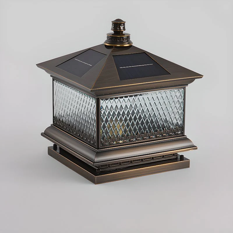Evelor Classic Diamond Solar Post Outdoor Light - Image 15