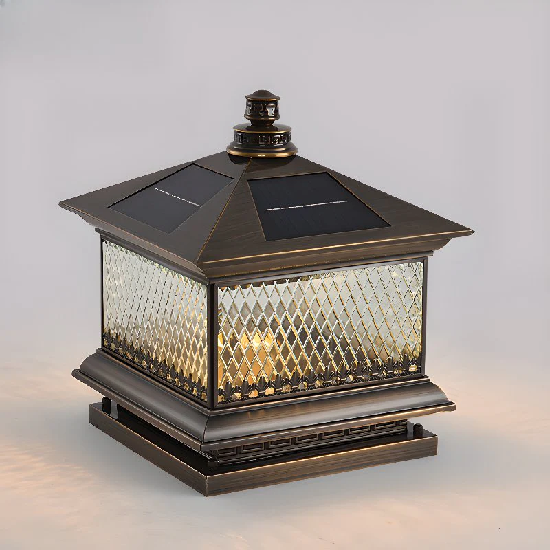 Evelor Classic Diamond Solar Post Outdoor Light - Image 26