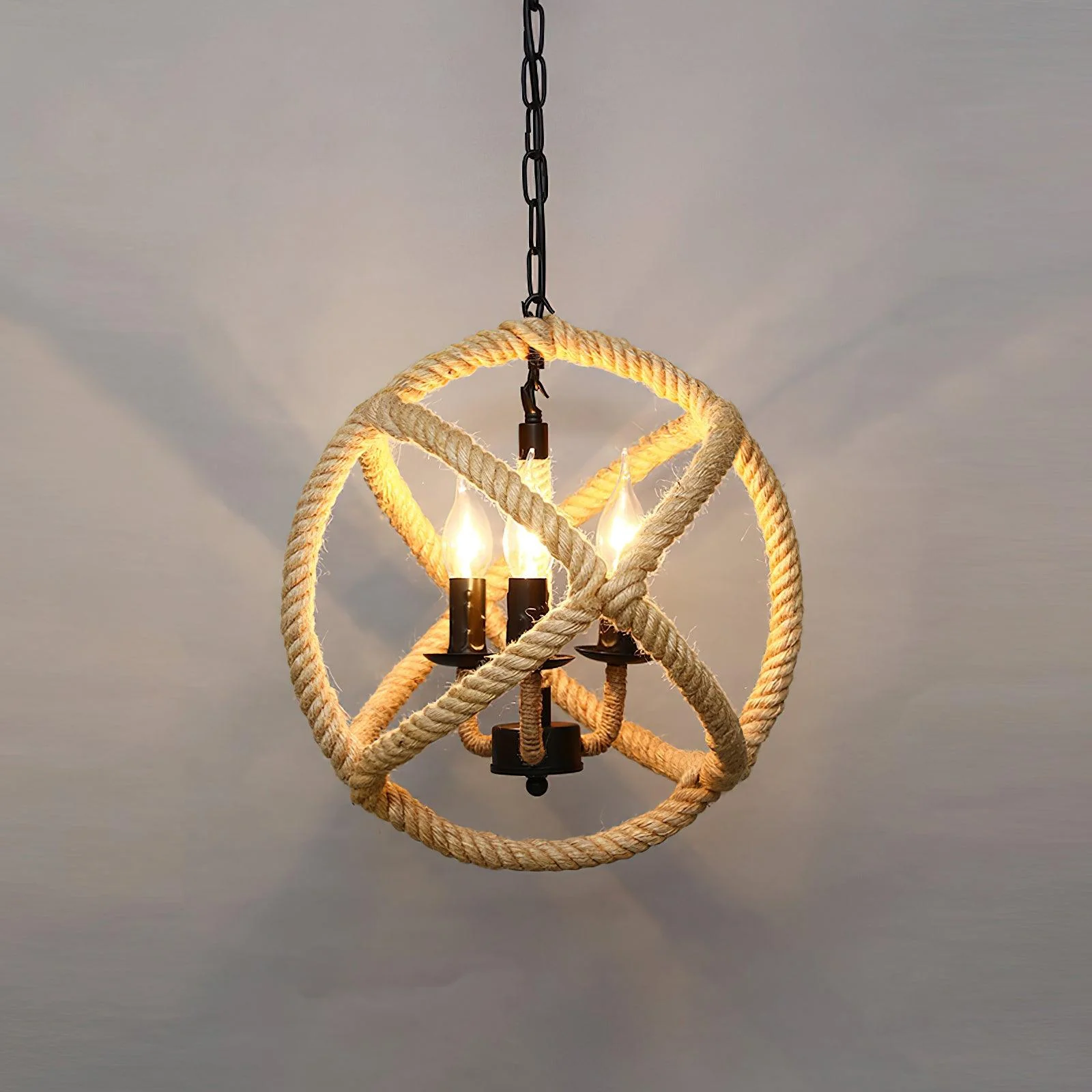 Evliran Retro Hemp Rope Interesting Pendant Light - Image 36