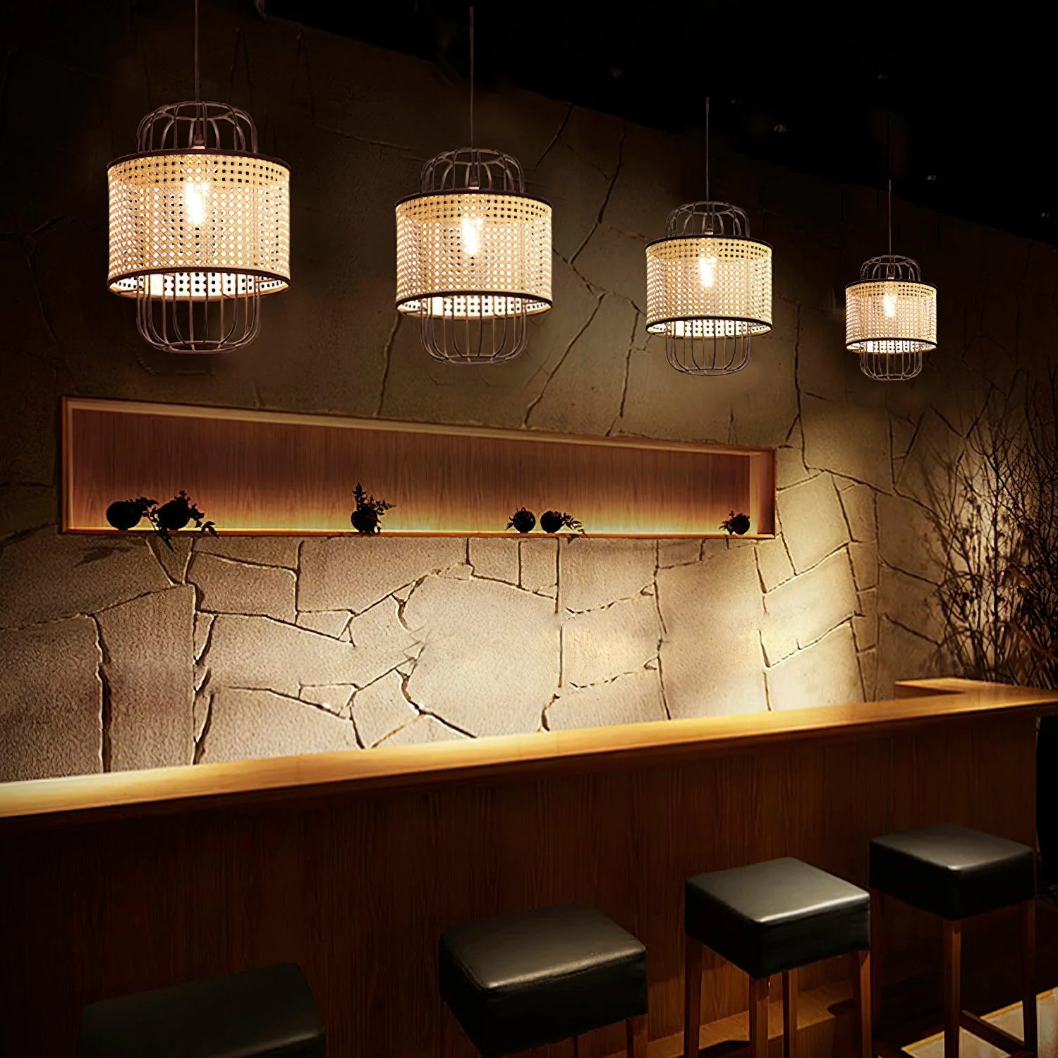 Evtheyra Premium Art Rattan Pendant Lamp - Image 9