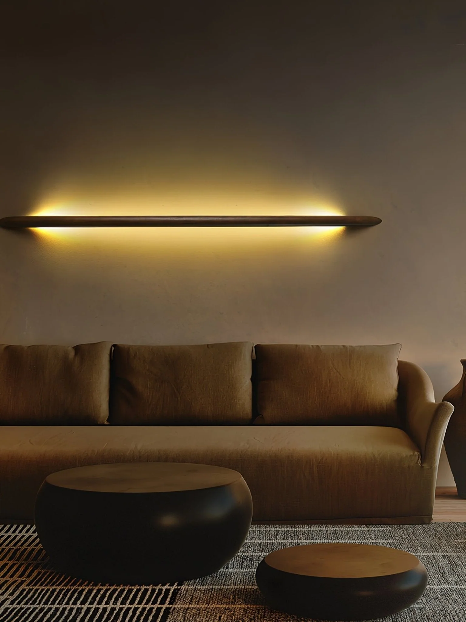 Evvinos Modern Minimalist Linear Wood Wall Light - Image 5