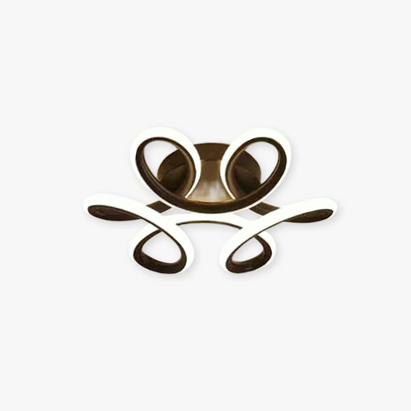 Fael Modern Flower Shape Metal Ceiling Light, Black/White, Hallway
