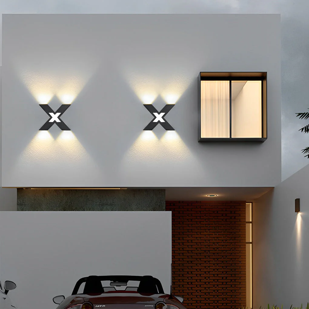 Fedora X Shape Creative LED Modern Outdoor Wall Lamp - Image 5
