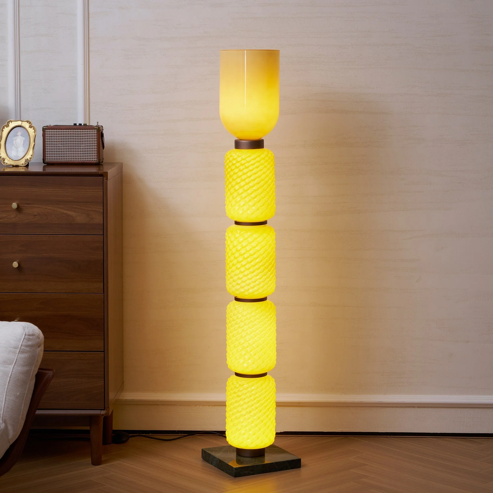 Ficupala Contemporary Marble Floor Lamp - Image 2
