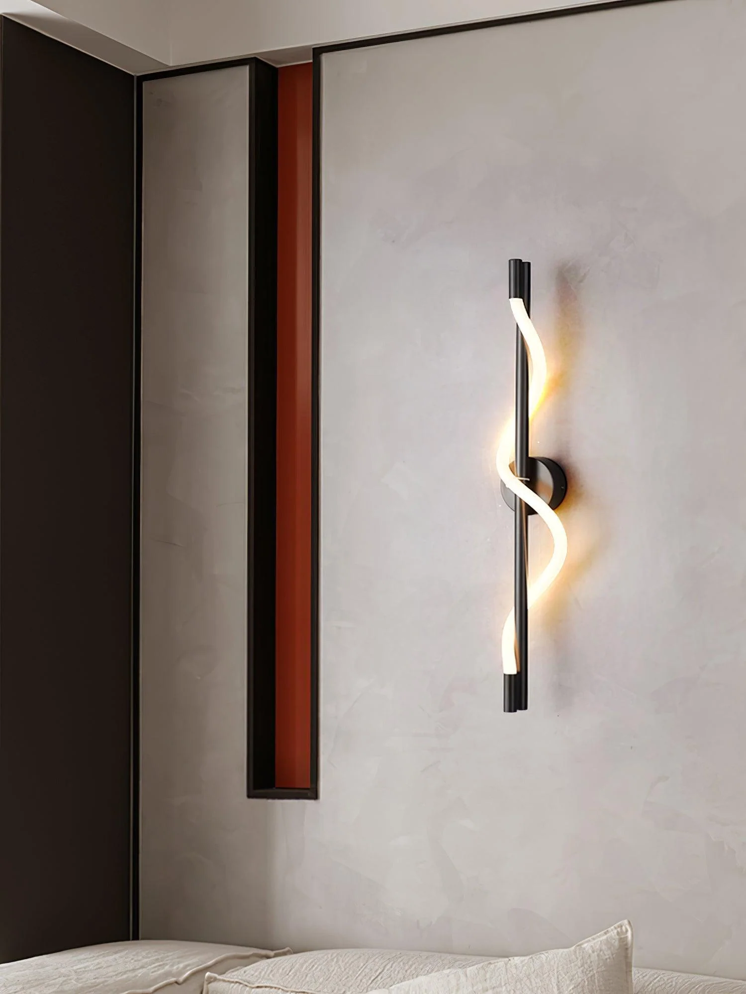 Fidora Sculptural Brass Silicone Wall Lamp - Image 33