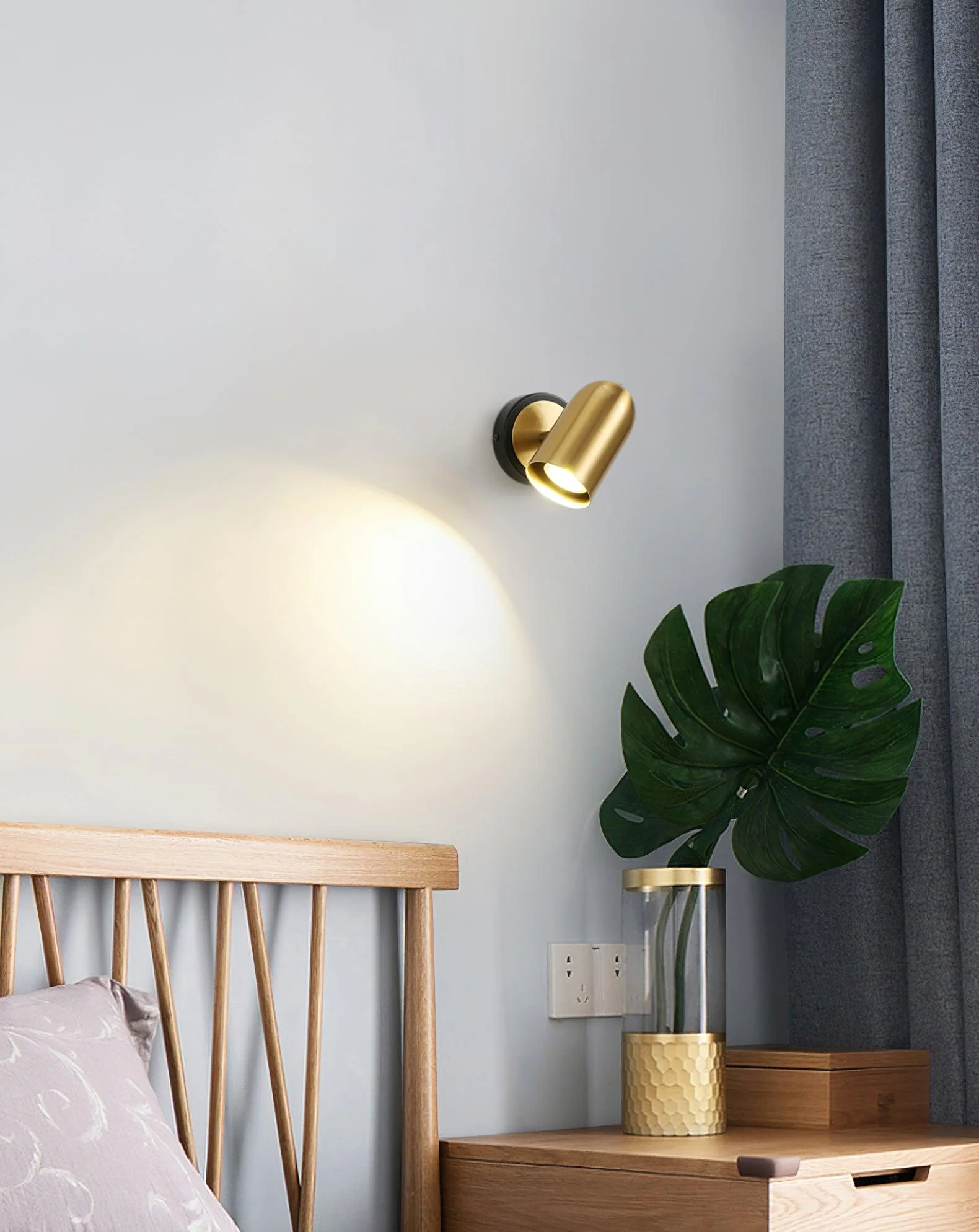 Fighter Modern Minimalist Gold Wall Lamp - Image 8