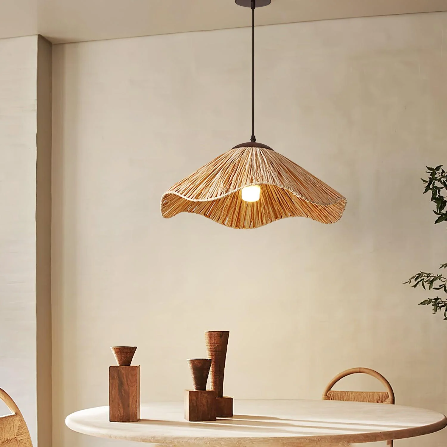 Firan Straw Bohemian Pendant Lamp - Image 5