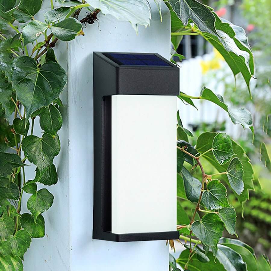 Firm Contemporary Solar LED Glass Outdoor Wall Light - Image 5