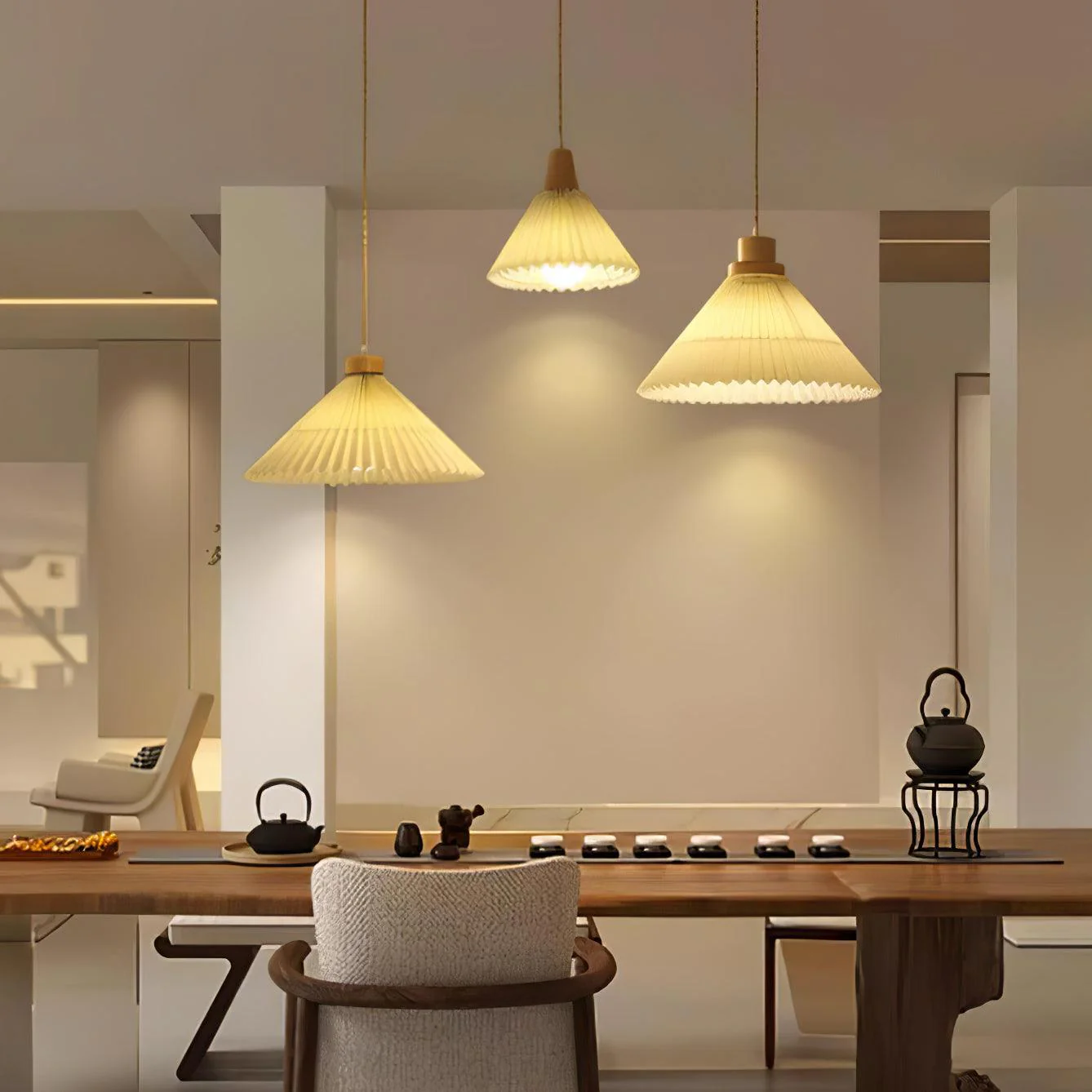 Flora Modern Wood Pendant Light - Image 3