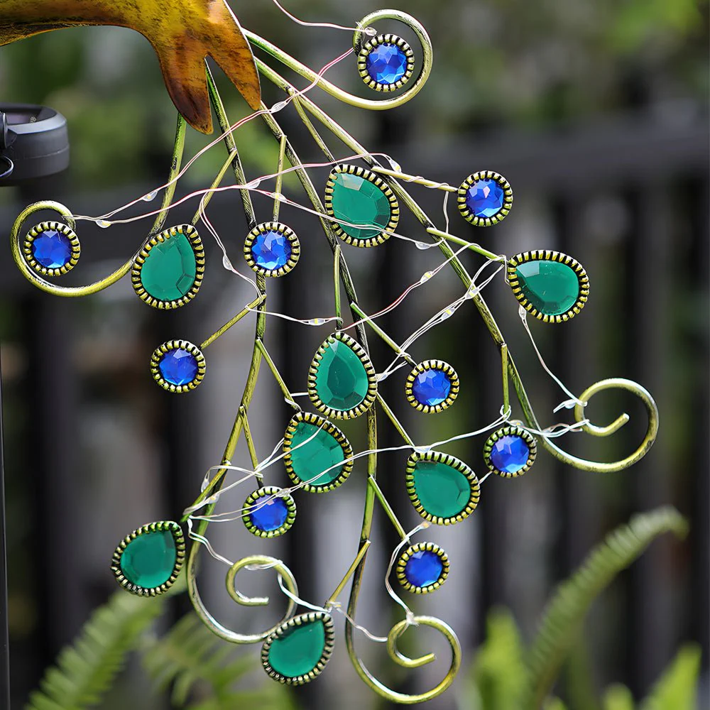Flourish Peacock Solar-Powered Outdoor Light - Image 5