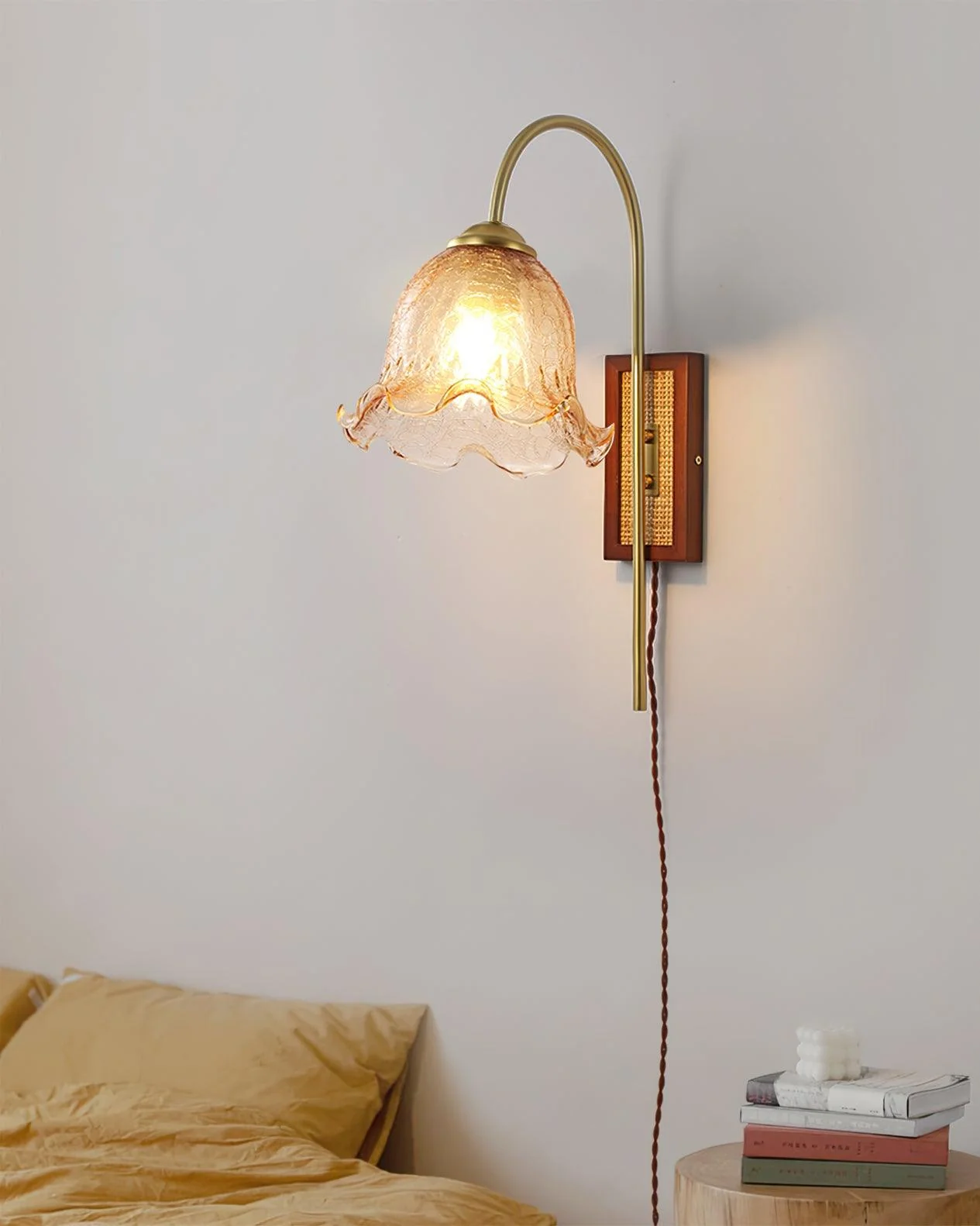 Flower Farmhouse Brass Wall Light - Image 10