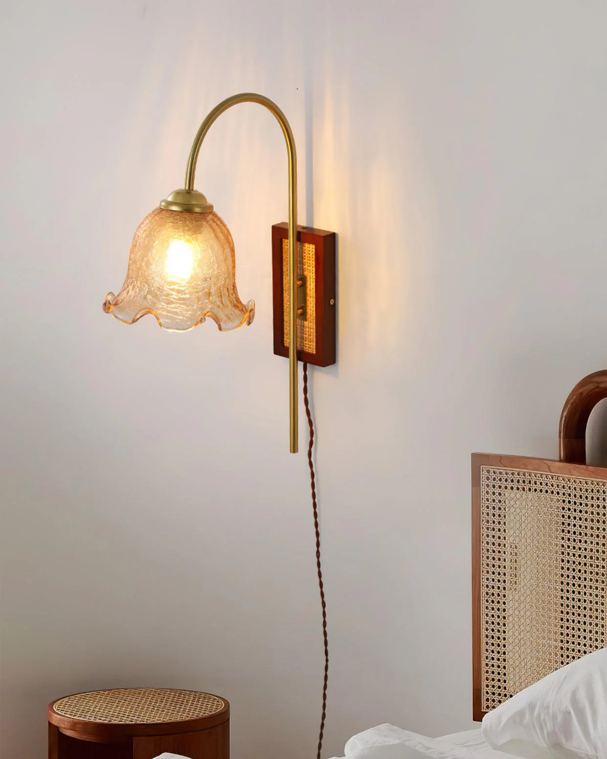 Flower Farmhouse Brass Wall Light - Image 12