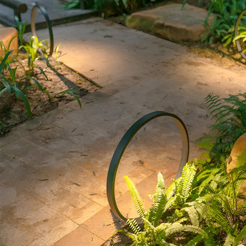 Floyd Elegant Circular Ring Outdoor Pathway Light - Image 4