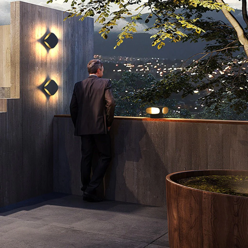 Forbes Square LED Modern Outdoor Wall Fence Post Light - Image 5