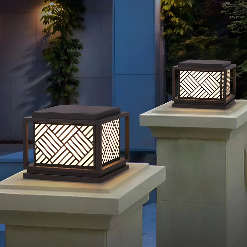 Fourth Square LED Modern Outdoor Caps Pillar Light - Image 4