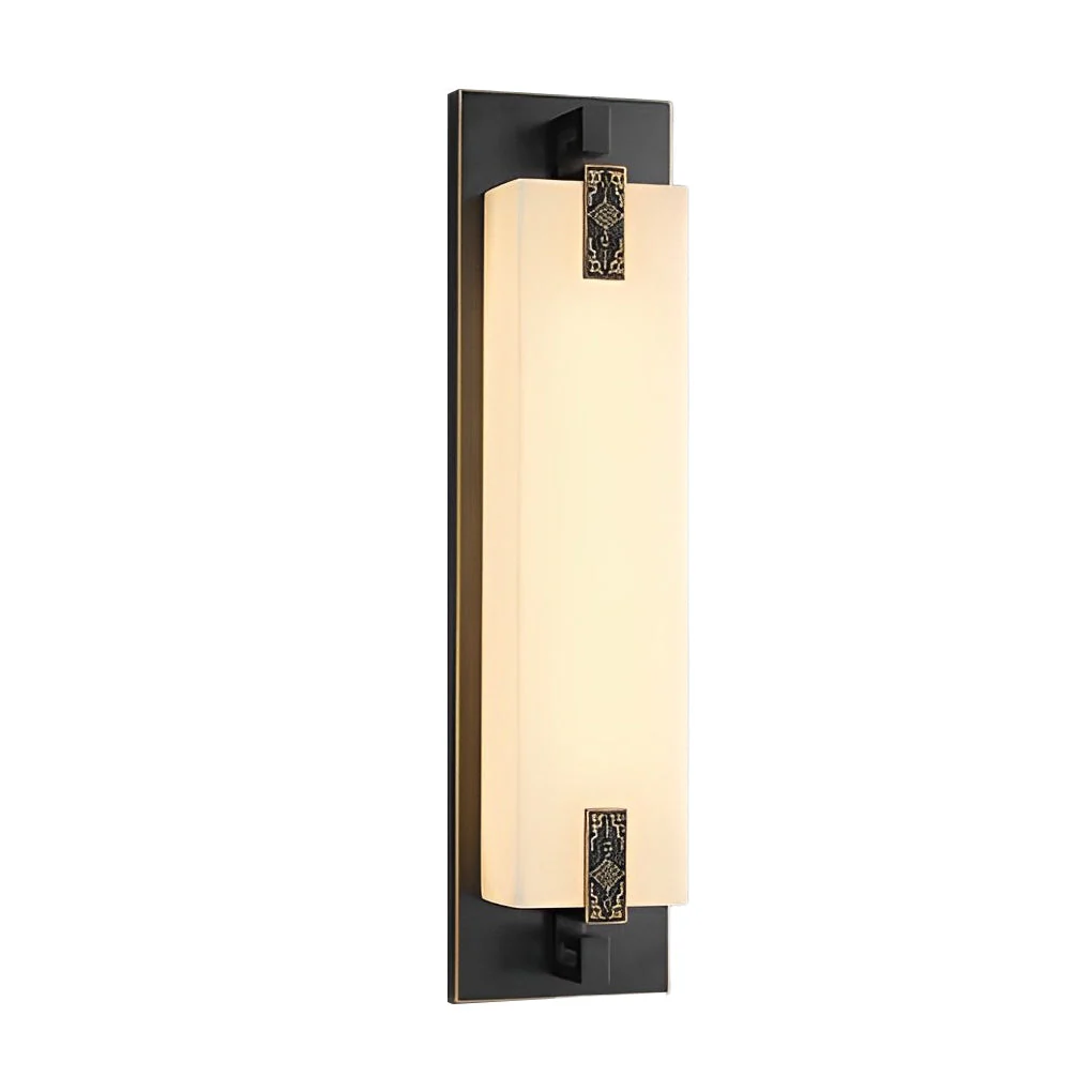 Frank LED Classic Retro Copper Marble Outdoor Wall Lights - Image 10
