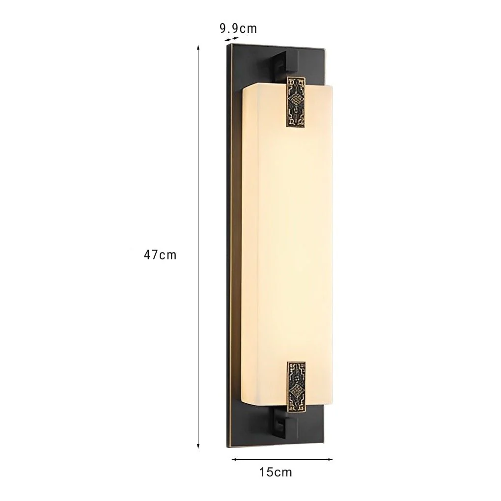 Frank LED Classic Retro Copper Marble Outdoor Wall Lights - Image 7