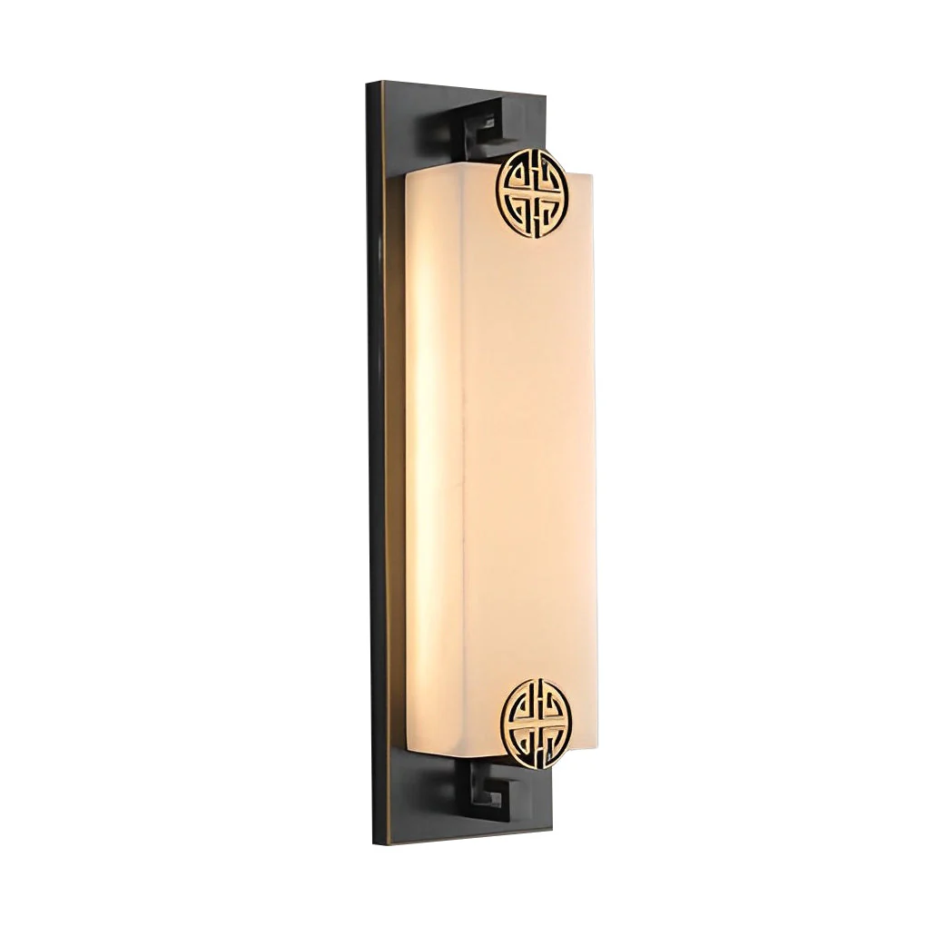 Frank LED Classic Retro Copper Marble Outdoor Wall Lights - Image 8