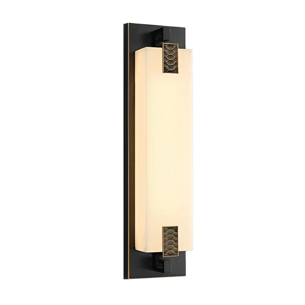 Frank LED Classic Retro Copper Marble Outdoor Wall Lights - Image 9