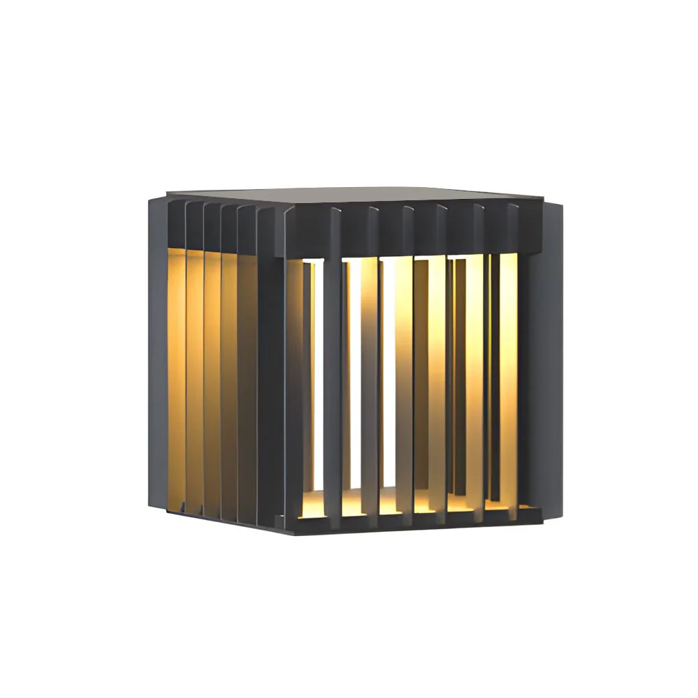 Freen Square Pier-Mount Wired Steel Outdoor Post Pillar Light - Image 7