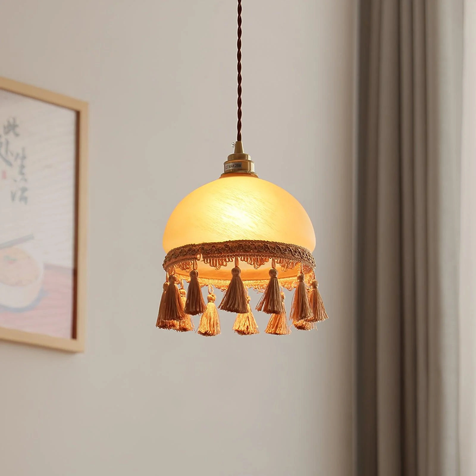 Fringe Tassels Brass Pendant Light - Image 10