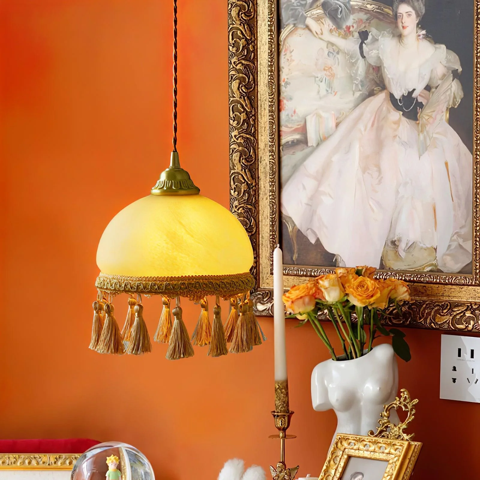 Fringe Tassels Brass Pendant Light - Image 14